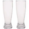 Berger Plastic White Beer Drinking Glasses Set Of 2