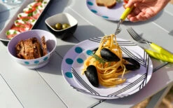 Melamine Tableware Set Dots 16 Pcs -Outdoor Camping Shop 260273 1859640 1